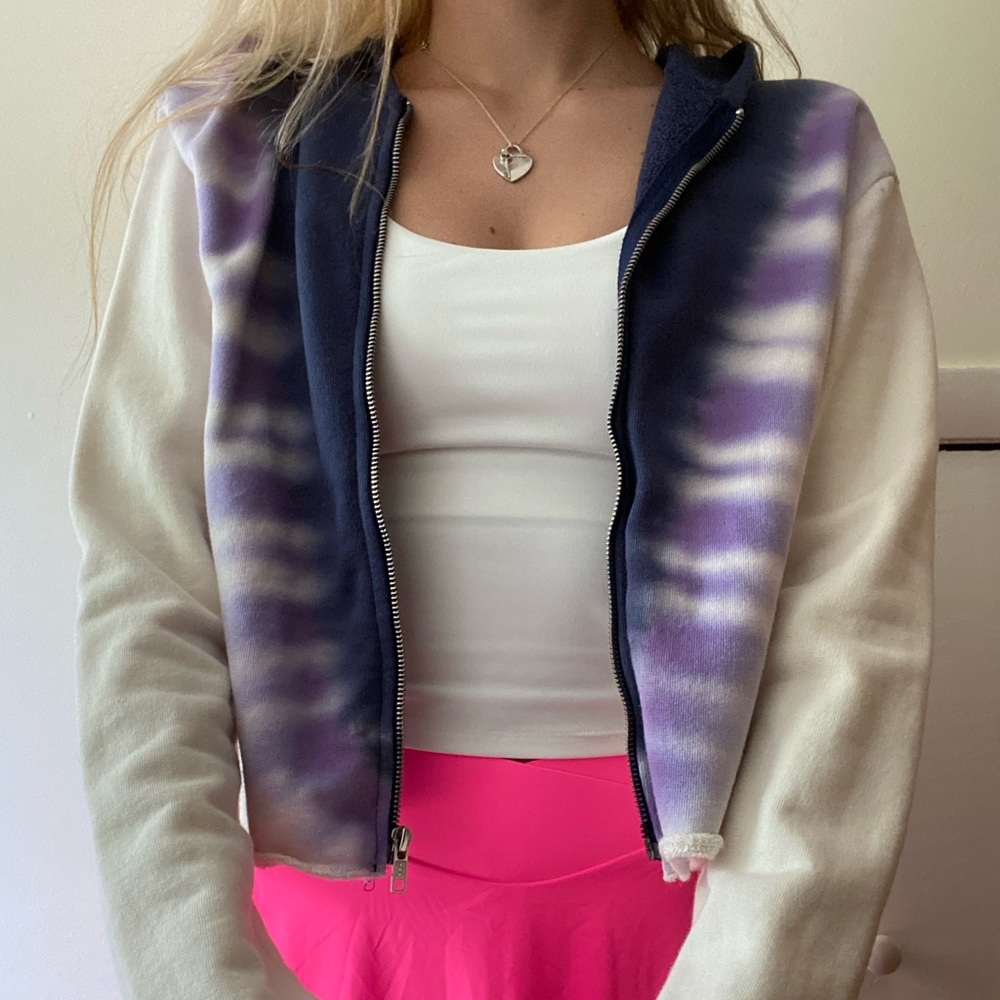 cropped tie dye hoodie